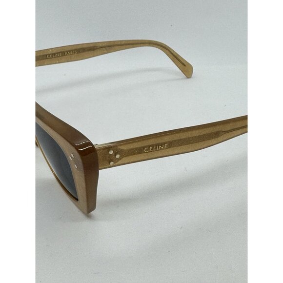 CELINE cat eye women's sunglasses + case Brown with glitter 51mm CL401871 - Picture 6 of 15
